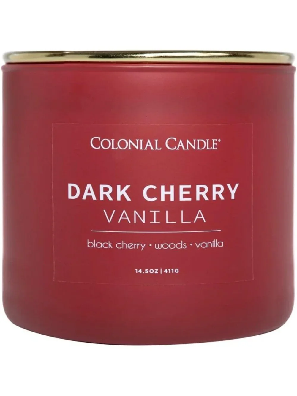 Dark Cherry Vanilla Scented Jar Candle - 3 Wick, 14.5 oz, Long-Lasting Aroma